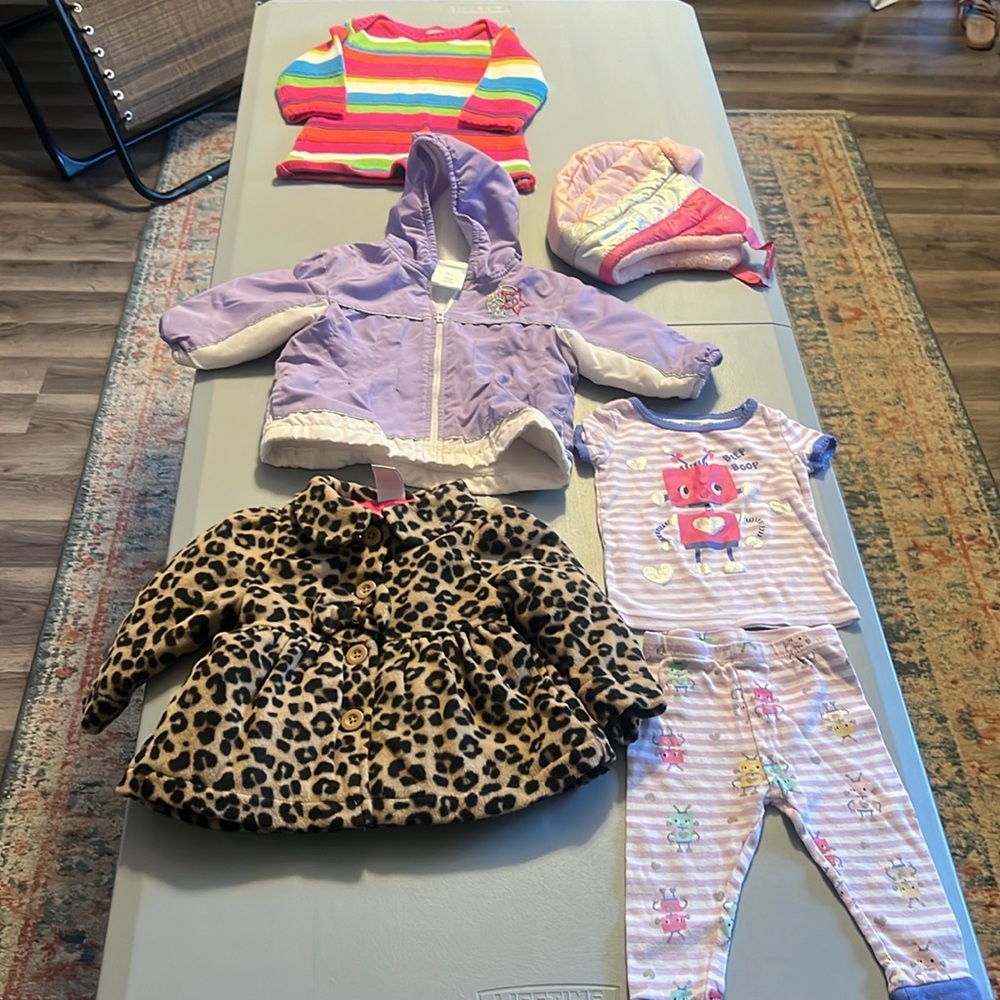 Baby Girls Shirts, Dress & Pants, Coats, Jacket & Winter Hat Bundle Size 12M